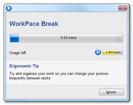 ergonomic software break reminder