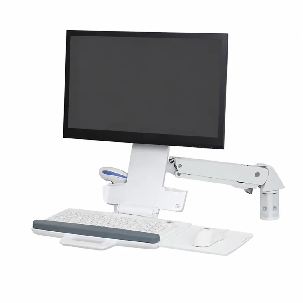 Wall Combo Arm with Worksurface (white)
